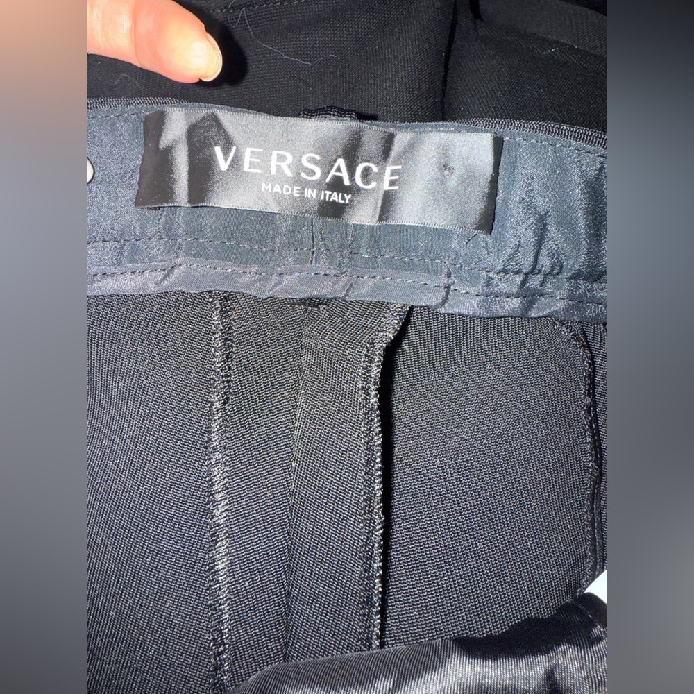 Versace Black Boot-Cut Flare Pants - Picture 5 of 9